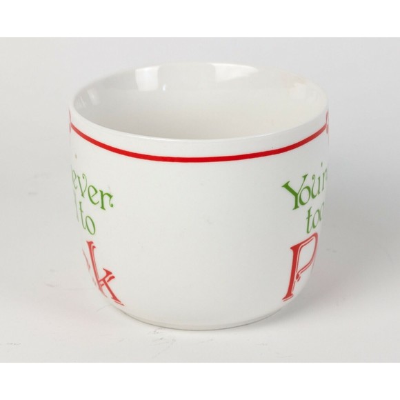 Pfaltzgraff Everyday You're Never Too Old To Peek Christmas Coffee Mug Cup 18 oz - Picture 2 of 6